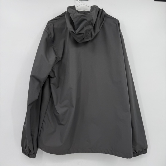 Hawaiis Finest Jacket Men XL Gray Pullover 1/2 Zip Hooded Windbreaker Bungee - Picture 8 of 15